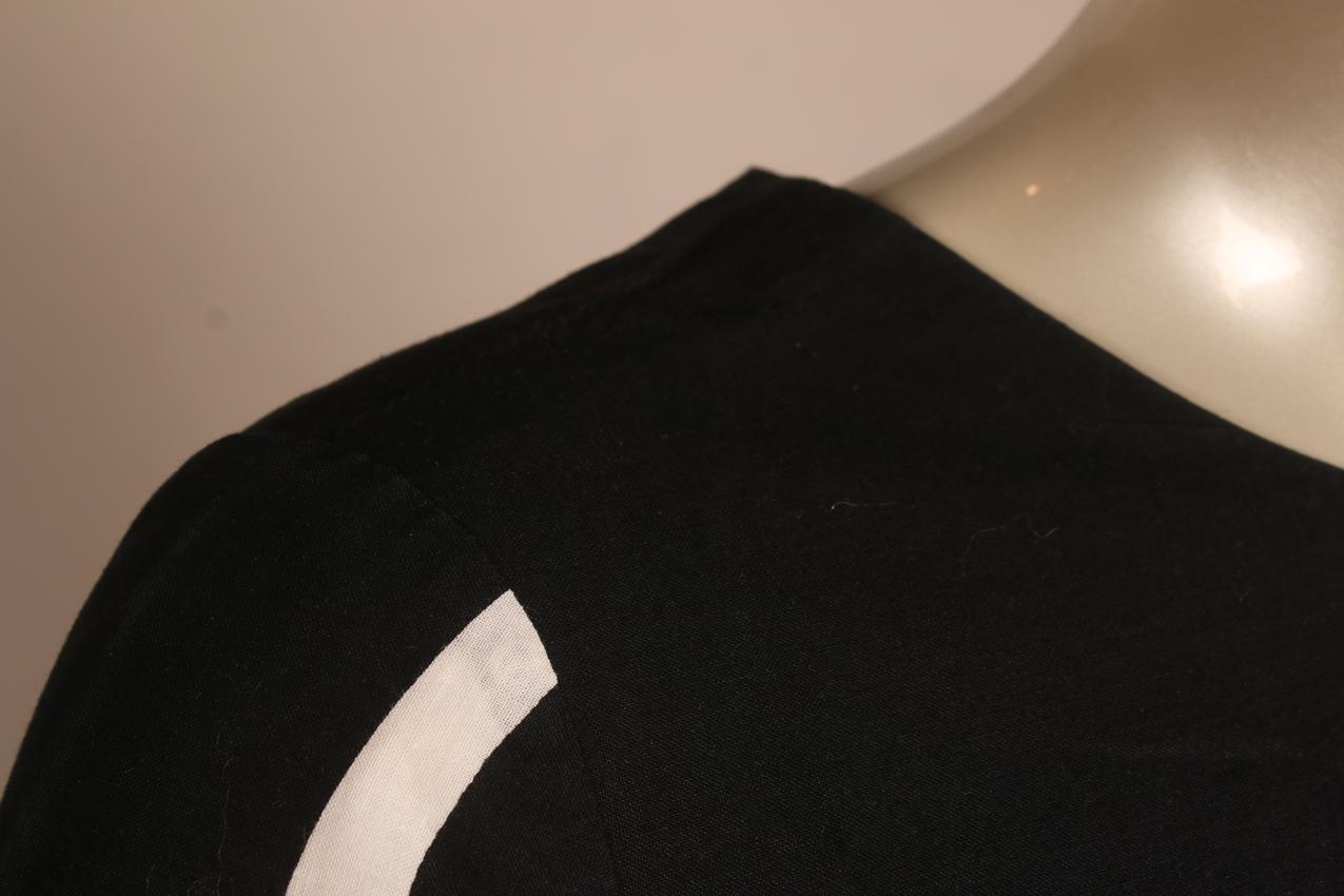 Vintage Marimekko mustavalkoinen abstraktikuvioinen mekko XS - Image 4