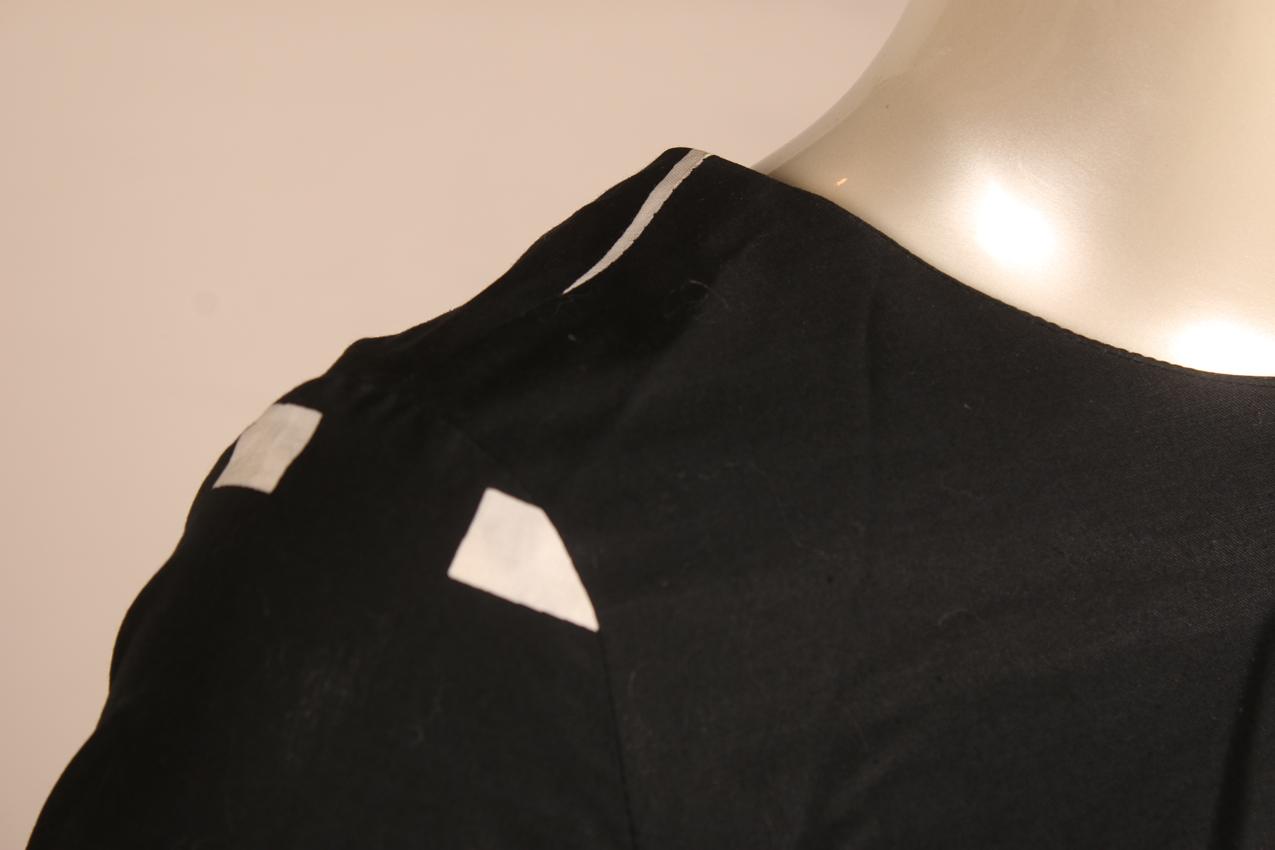 Vintage Marimekko mustavalkoinen abstraktikuvioinen mekko XS - Image 3