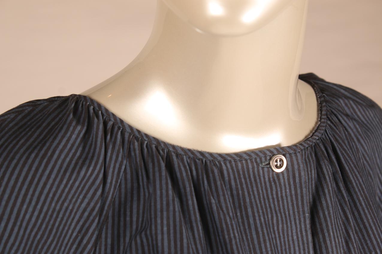 Vintage Marimekko Annikki Rimala gray-blue striped maxi dress S - Image 4