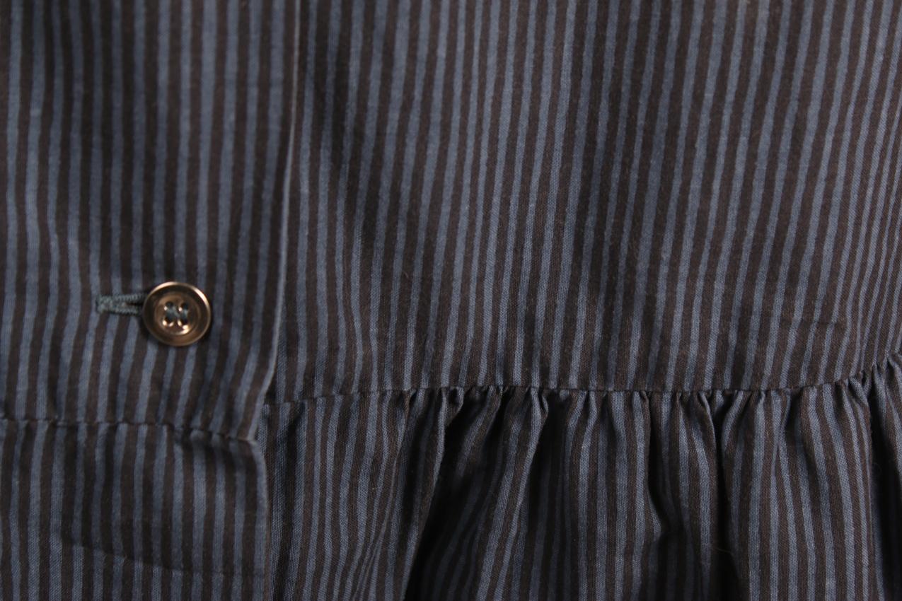 Vintage Marimekko Annikki Rimala gray-blue striped maxi dress S - Image 5