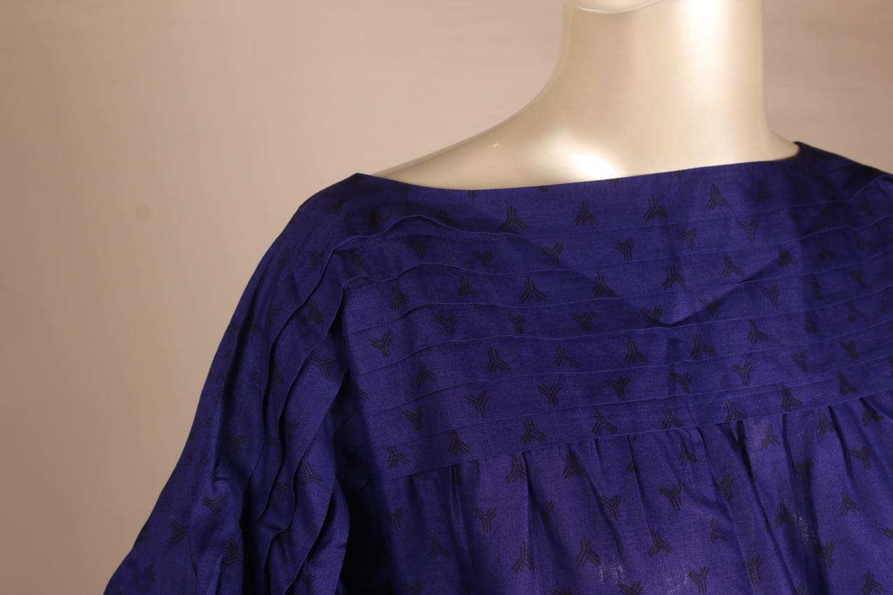 Vintage Marimekko sininen mustakuvioinen maksimekko S - Image 6